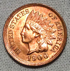 1900 RB Indian head penny AU Beautiful color tone  4 diamonds