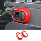 Interior Door Handle Bowl Cover Trim For Jeep wrangler JK 07-10 Red Accessories (For: 2008 Jeep Wrangler)