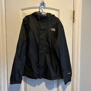 The North FACE Boys M (10/12) Hyvent Wind/Rain Light Weight Jacket Black Hooded