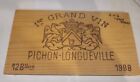 Pichon-Longueville 1er Grand Vin 1988 Wine Crate Wood Panel