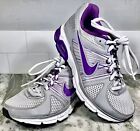 Size 6 - Nike Moto 9 Flywire Women’s Running Shoes. Silver Purple EUC 454070 061