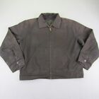 Dickies Jacket Mens Extra Large Black Quilted Full Zip Up Coat Workwear Canvas ^