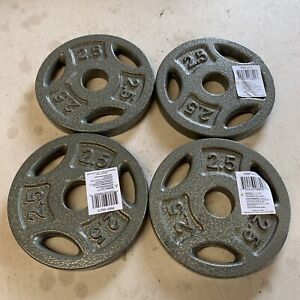 4x 2.5 Cap Barbell 2.5lbs 1”Standard Weight Plate Total 10 lb Cast Iron Dumbbell