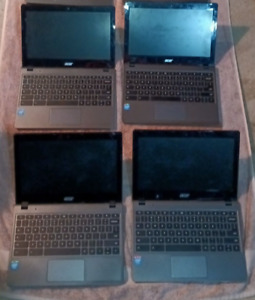 Lot of 4 Acer Chromebook C720 11.6