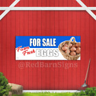 Farm Fresh Eggs For Sale Plastic Novelty Indoor Outdoor Vinyl Banner Sign