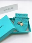 Near MINT TIFFANY & Co Return to Mini Double Heart Necklace Metal With Box