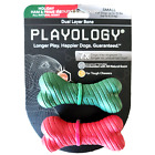 2pk Playology Scented Dual Layer Bone Dog Toy for small 15 lbs Ham & Prime Rib