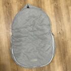 JJ Cole Original Warm Winter Car Seat Cover Gray Quilt White Fleece Lining Baby