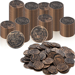 200 Pcs Pirate Coins Plastic Treasure Coins Pirate Treasure Hunt Coins Fake Coin