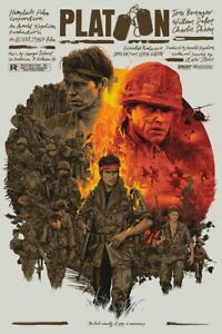 Platoon Reg Screenprint Grzegorz Domaradzki Gabz Movie Poster Not Mondo