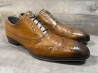 To Boot New York Burnished Brown Leather Wingtip Dress Shoes Mens Size 10.5