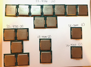1 LOT OF 18 Different CPU Intel Core i7-4790 Processor (9) I3(1) I5(3) i7(5)Only