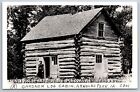 Arnolds Park Iowa~Gardner Log Cabin~1857 Massacre~1940s RPPC