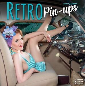 Retro Pin-Ups 2024 12 Month Wall Calendar Brand New Sealed in Shrink Wrap