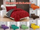 Down Alternative Comforter Set 7-PC Reversible ALL Season Bed In a Bag W/ Sheets