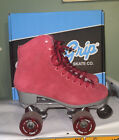 Sure Grip Boardwalk Red Suede Leather Roller Skates Girls Youth Womens Sz 5