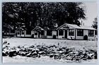 Milford Iowa IA Cottage Crescent Beach Lodge Real Photo Postcard RPPC 1950s