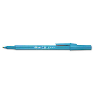 Paper Mate Write Bros. Stick Medium Point Ballpoint Pens, 12 Blue Ink Pens (3311