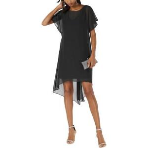 Adrianna Papell Womens Chiffon Overlay Party Cocktail And Party Dress BHFO 4321