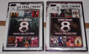 Lot of 2 Cutting Edge Cinema Extreme Horror DVD Vampires & Monsters 8 Movie Each