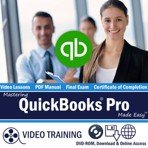 QUICKBOOKS PRO 2018 Training Tutorial DVD and Digital Course 185 Videos 7 Hours