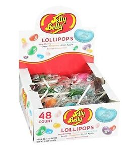 48x Jelly Belly Lollipops Assorted Fruit Flavor Lollipops