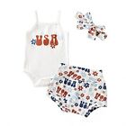 Newborn Baby Girl Clothes Floral Print Sleevelesss Knit 0-3 Months White Usa