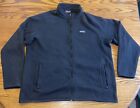 Men's Patagonia Long Sleeve Full Zip Fleece Jacket Black Size: 2XL