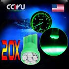 20X Green T10 W5W 194 2825 168 6-SMD LED License Instrument Cluster Light Bulbs