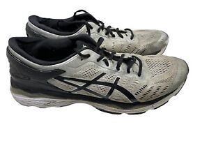 ASICS GEL-KAYANO 24 Men's Silver Black Grey Running Shoes T249N Size 12.5