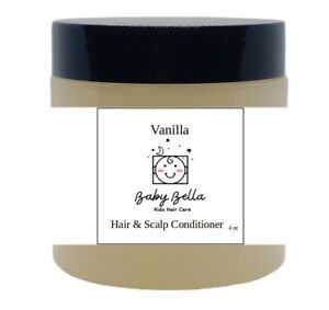Baby Bella Kids Vanilla Hair & Scalp Conditioner, 4 OZ, Made in USA