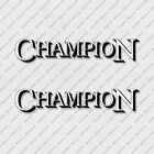 CHAMPION BOAT LOGO WHITE DECALS STICKERS Set of 2 14.25