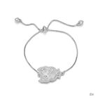 Fashion Glamour Female Owl Rhinestone Silver Bracelet Fine Jewelry