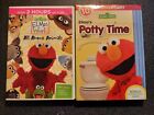 Sesame Street Elmo DVD Lot Potty Time With Poster And All About Animals