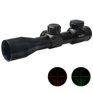 4X32EG Tactical Rifle Scope Mil Dot Crosshair Optics Gun Scope W/20mm Mount USA