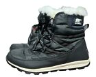 Sorel Whitney Short Lace Black Waterproof Winter Boots Women Size 9