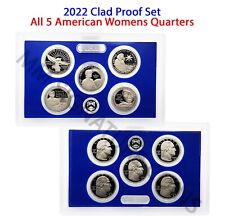 2022 S American Women Quarter Proof Set - No Box or COA 5 Coins - Clad