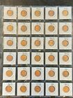 Complete Red choice/gem BU wheat cent set 1948-1958 30 coins!
