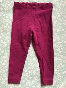 Baby Girls Tea Collection Bright Pink Magenta Leggings Size 6-9 Months EUC