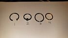  18g nostril rings, stainless steel, titanium nose jewelry, lot of 4