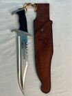 Gil Hibben Rambo III Fixed Blade Survival Knife w/ Embossed Leather Sheath