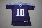 Vintage Tennessee Titans Jersey Mens Large Blue Reebok Vince Young Football #10