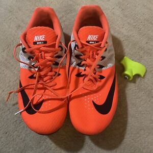 Nike Zoom Rival Sprint Track And Field Spike Shoes Orange Men’s Size 11.5