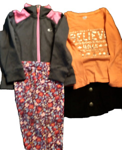 Adorable 4-Piece Toddler Girl Outfit Coat, Leggings, Skirt, Shirt) 18M 2T 3T 4T