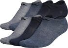6 pairs adidas Men's Athletic No Show Socks Tech Ink Blue Onyx grey Legend
