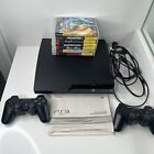New ListingSony PlayStation PS3 Slim Console 120GB Bundle, 2 OEM Controllers, 7 Games/Cords