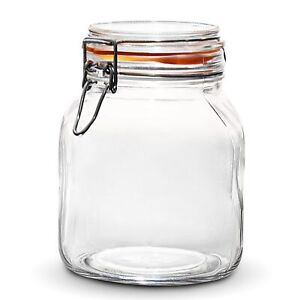 Glass Hermetic Preserving Canning Jar | Italian Made Storage Jar with Airtigh...