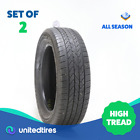 Set of (2) Used 225/60R18 Toyo Extensa A/S II 100H - 9.5/32