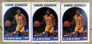1989-90 Hoops #270 Magic Johnson Lakers 3ct Basketball Card Lot 1001B