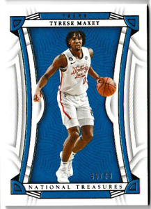 Tyrese Maxey 2022-23 National Treasures Base Card #/99! Most Improved! Sixers